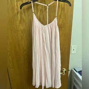 Blush pink mini dress